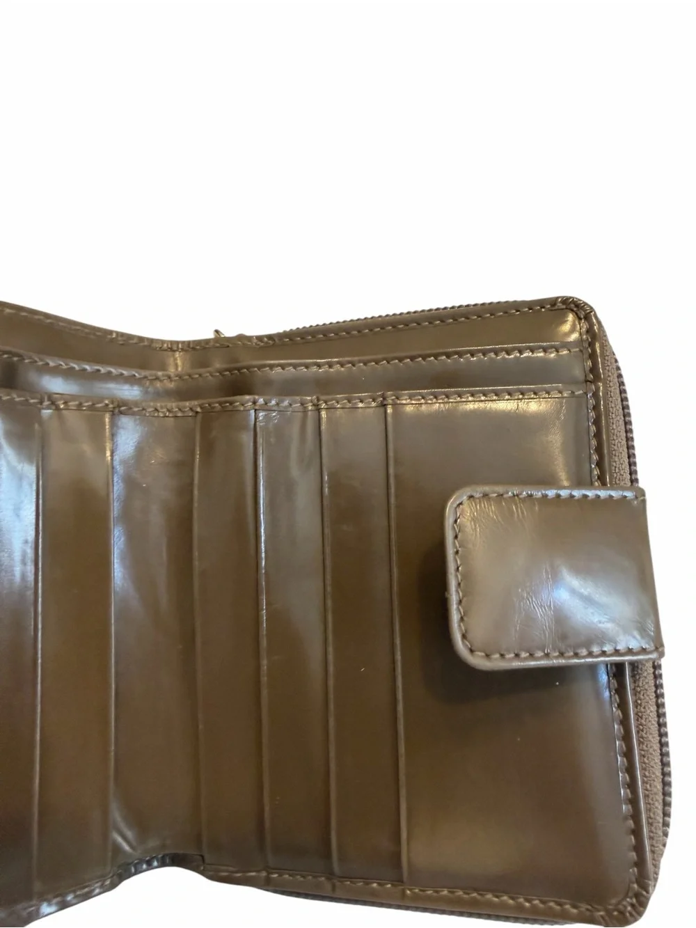 Vintage Gucci Techical Canvas Zip Around Brown Wallet
